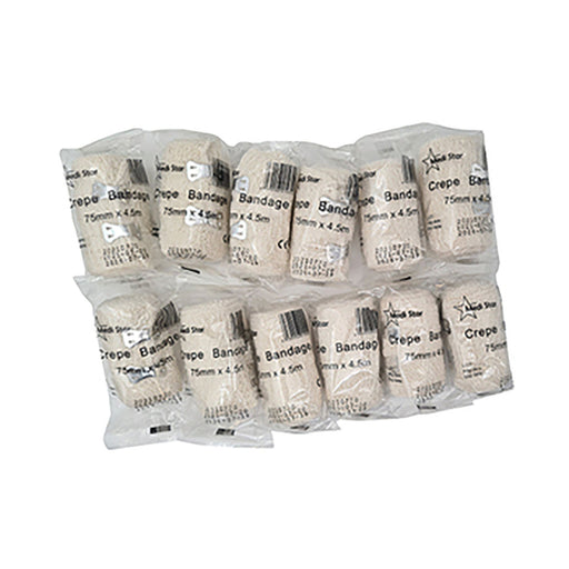 Medistar Crepe 75mm x 4.5m Bandage 12 Pack