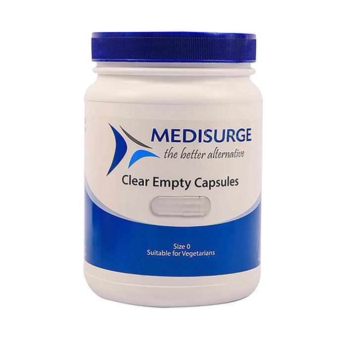 Medisurge Clear Empty Capsules 500 Size 0