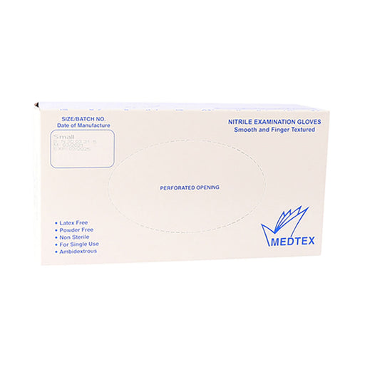 Medtex Glove Exam Latex Powder Free Small 100 Pack