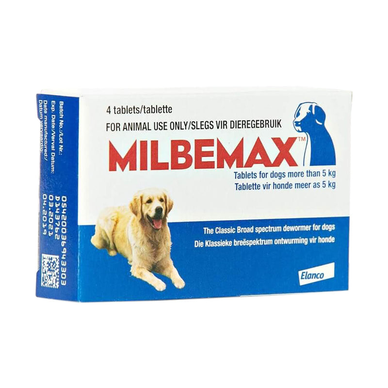 Milbemax For Large Dogs Over 5kg 4 Tablets