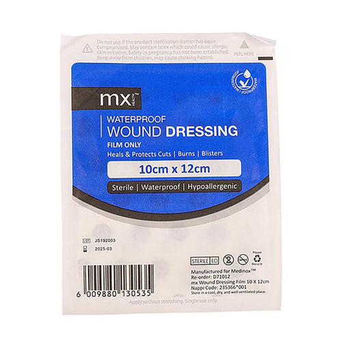 Mx Health Wound Dressing Film Transp 10 x 12cm 1 Unit