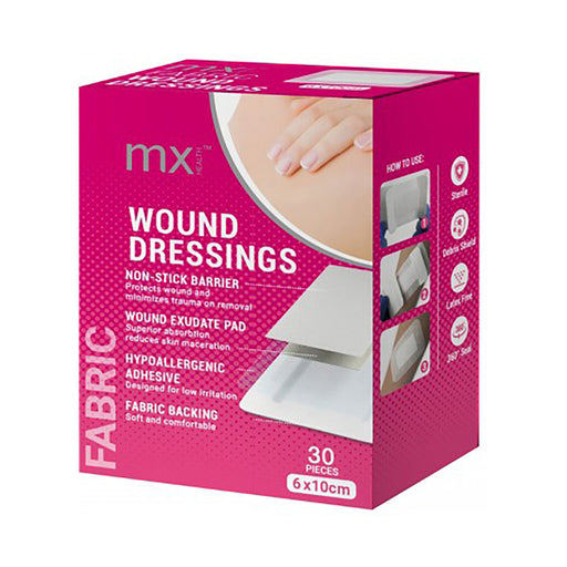 Mx Wound Dressing Fabric 6 x 10cm 30 Pack