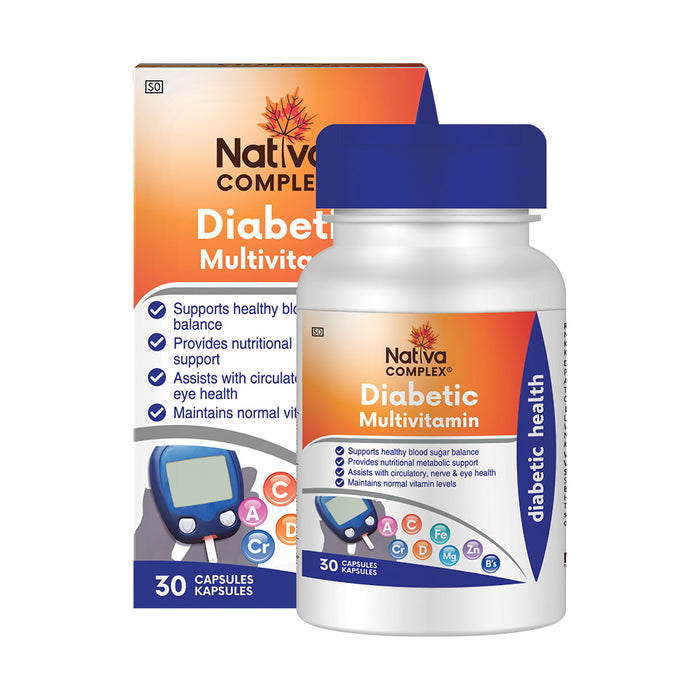 Nativa Diabetic Vitamin Complex 30 Capsules