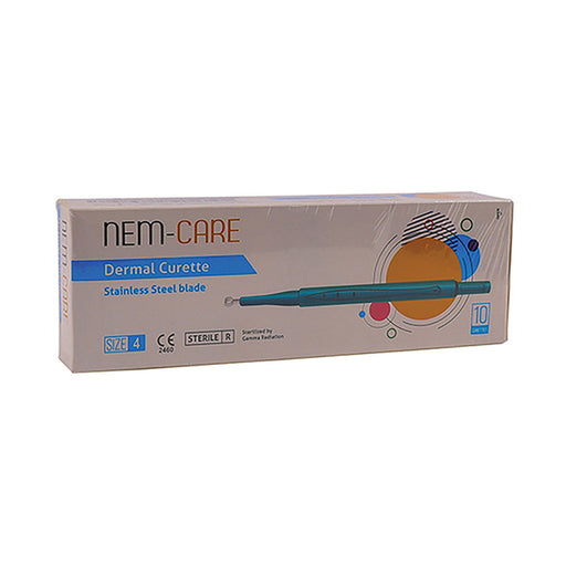 Nem-Care Dermal Curette 4mm Stainless Steel