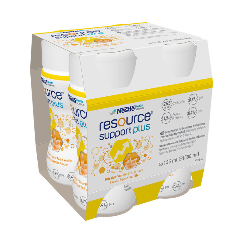 Nestle Resource Support Plus Peach-Vanilla 4 x 125ml