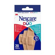 Front of Nexcare Duo Assorted Plasters 20 Pack packaging