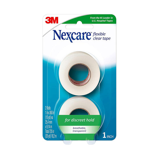 Nexcare Flexible Clear Tape 25.4mm x 9.14m 2 Pack