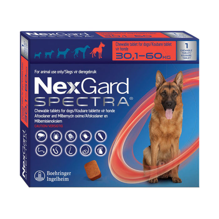 Nexgard Spectra Extra Large Dog 30 - 60kg 1 Chewable Tablet