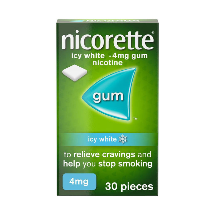 Nicorette Gum Icy White 4mg 30 Pieces