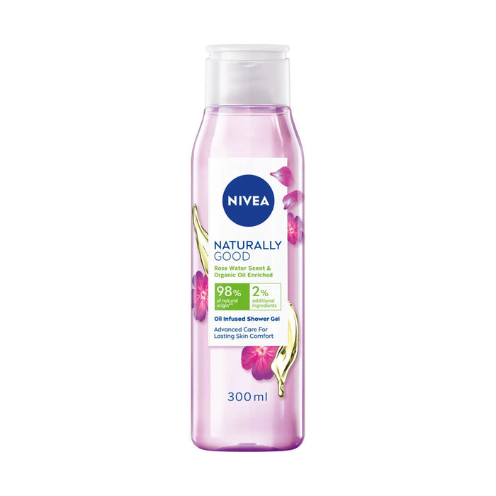 Nivea Shower Gel Naturally Good Rose Water 300ml