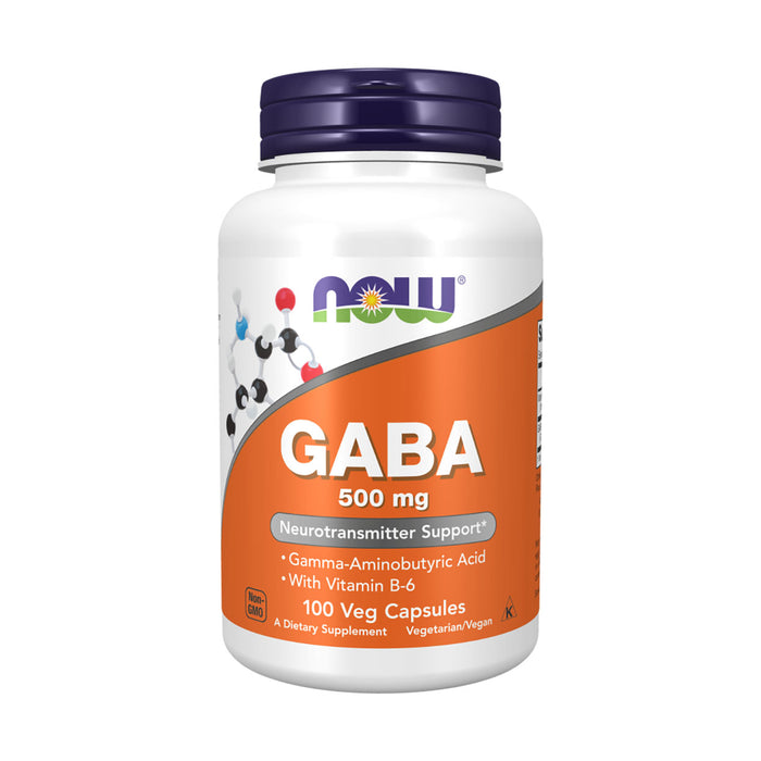 Now GABA 500mg With B6 100 Veg Capsules