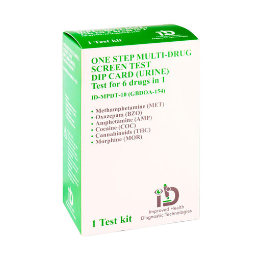 One Step six-panel multi-drug urine test dip card packaging