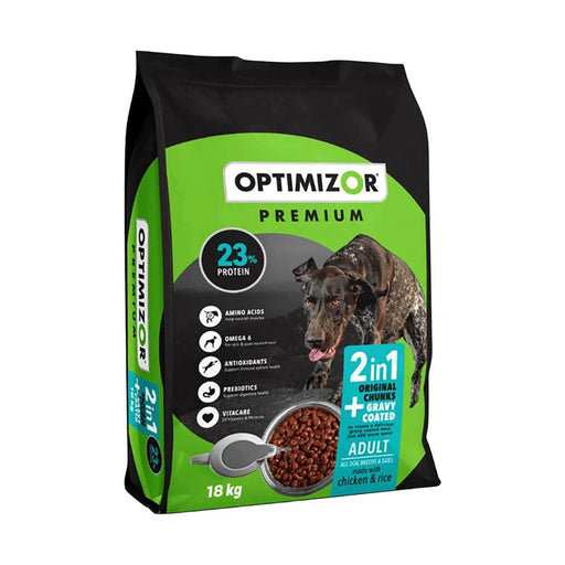 Optimizor Premium Adult 2 in 1 Gravy Coated 18kg