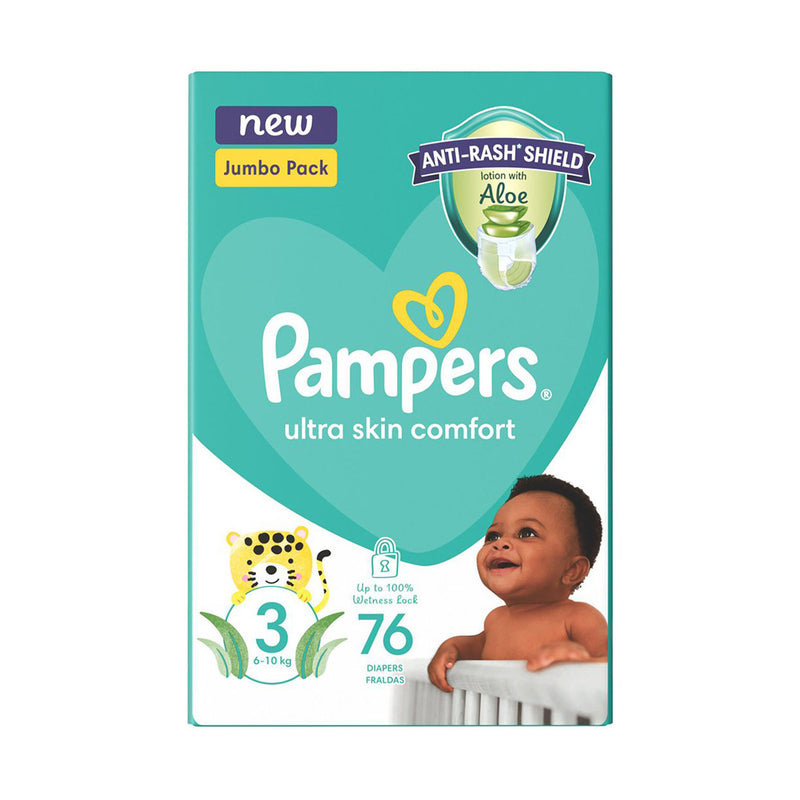 Pampers Active Baby-Dry 3 Midi Jumbo Pack 76 Nappies