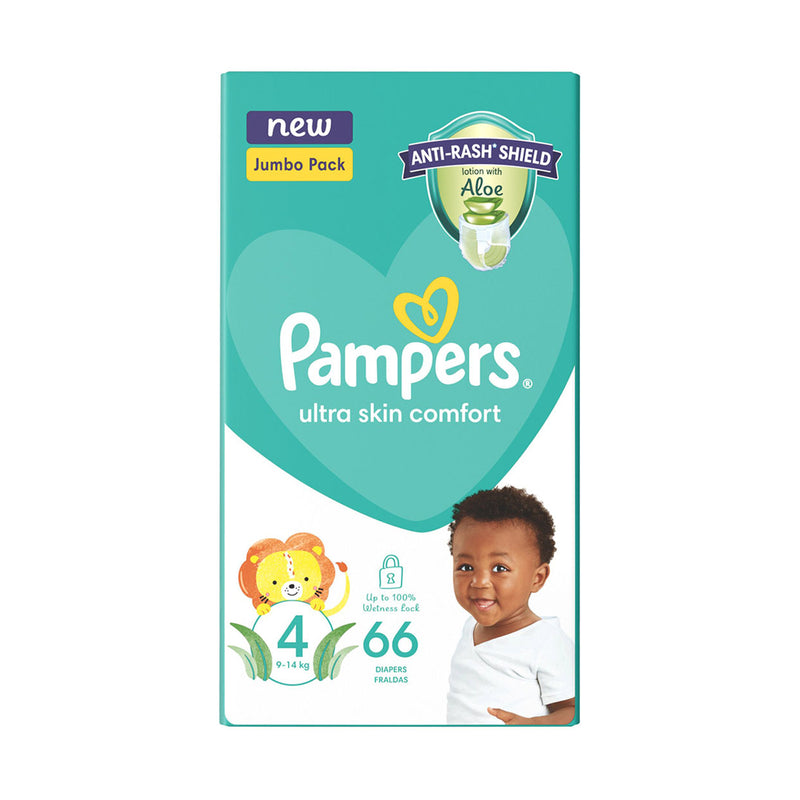 Pampers Active Baby-Dry 4 Maxi Jumbo Pack 66 Nappies