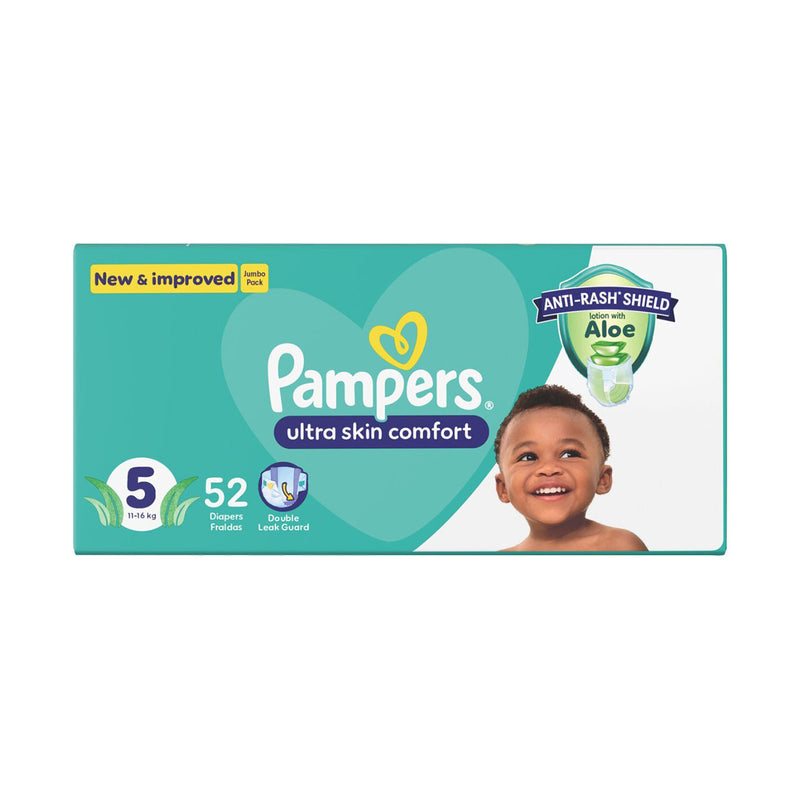 Pampers Active Baby-Dry 5 Junior Jumbo Pack 52 Nappies