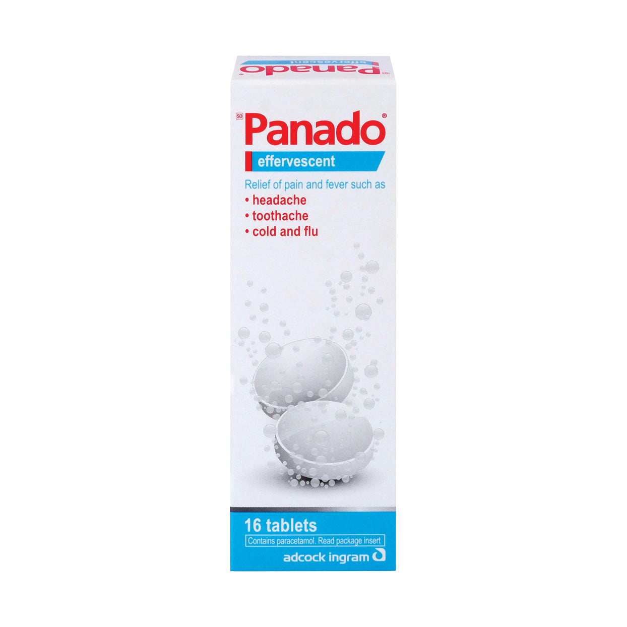 Panado Paracetamol 500mg 16 Effervescent Tablets - Med365