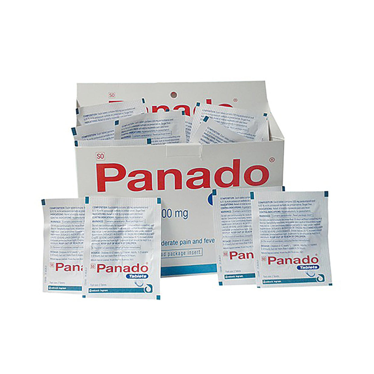 Panando Panado Paracetamol 2 Tablets Display Pack 48 - Med365