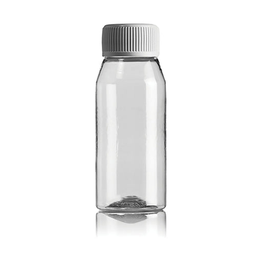 Plasic Bottle Round Clear Screw Cap 50ml 100 Pack