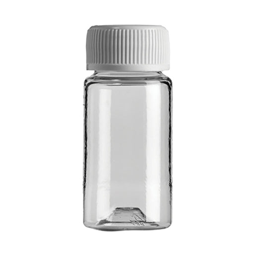Plastic Bottle Clear Round Screw Cap 30ml 100 Pack