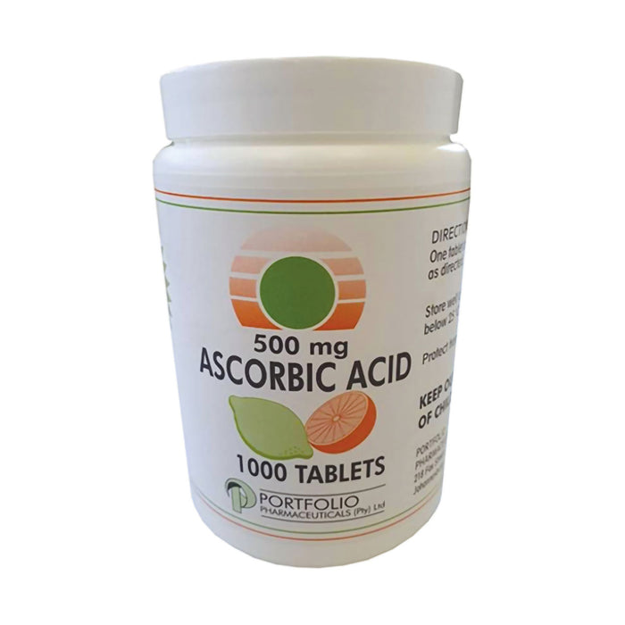 Portfolio Ascorbic Acid 500mg 1000 Tablets