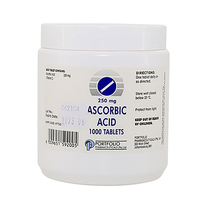 Portfolio Ascorbic Acid 250mg 1000 Tablets