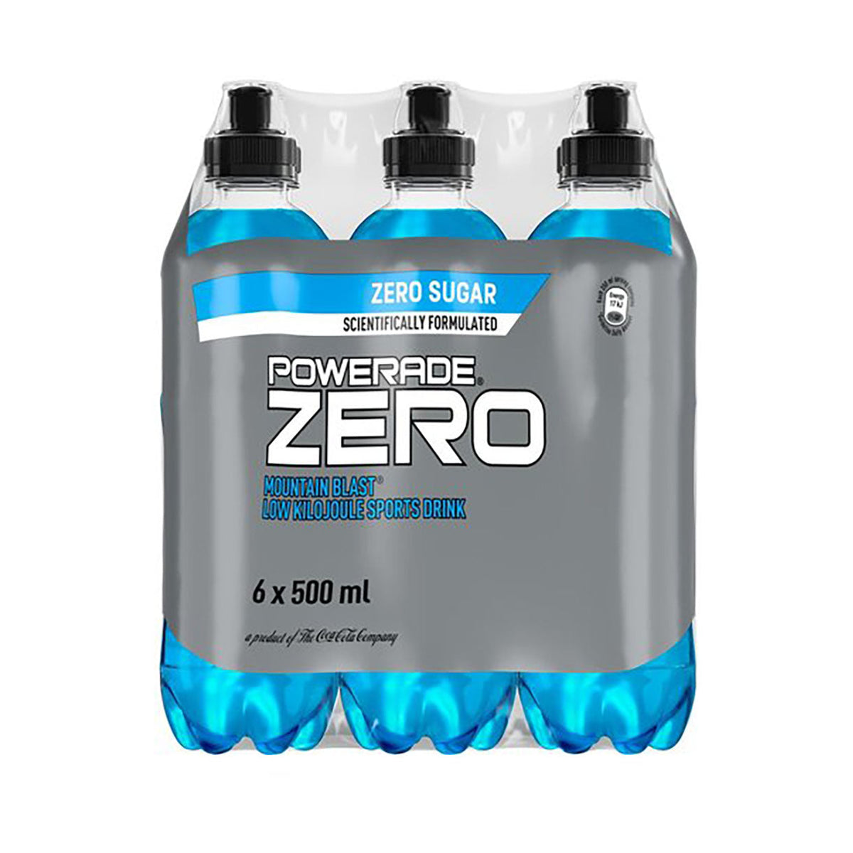 Powerade Zero Mountain Blast Flavoured Sports Drink Bottles 6 x 500ml ...