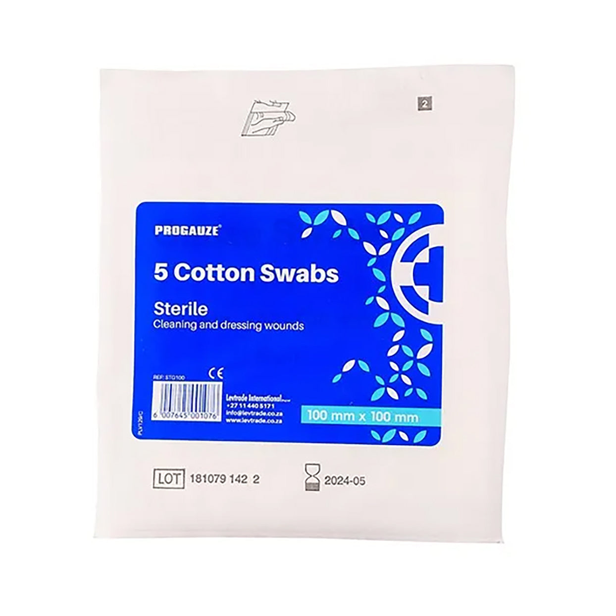 Progauze Cotton Gauze Swabs 100mm x 100mm 5 Pack - Med365