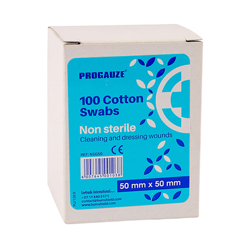 Progauze Cotton Gauze Swabs 50 x 50mm 8 Ply Non Sterille 100 Pack