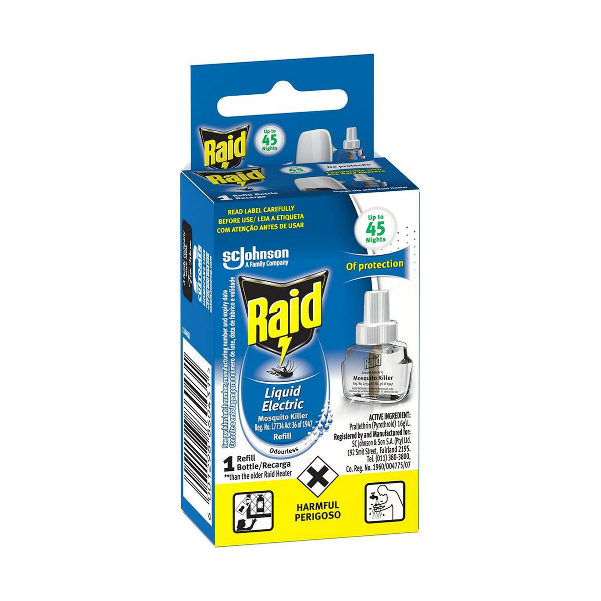 Raid Liquid Raid Liquid Electric Mosquito Killer Refill Odourless 33ml - Med365