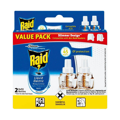 Raid Liquid Electric Mosquito Killer Refill Odourless 2 x 33ml