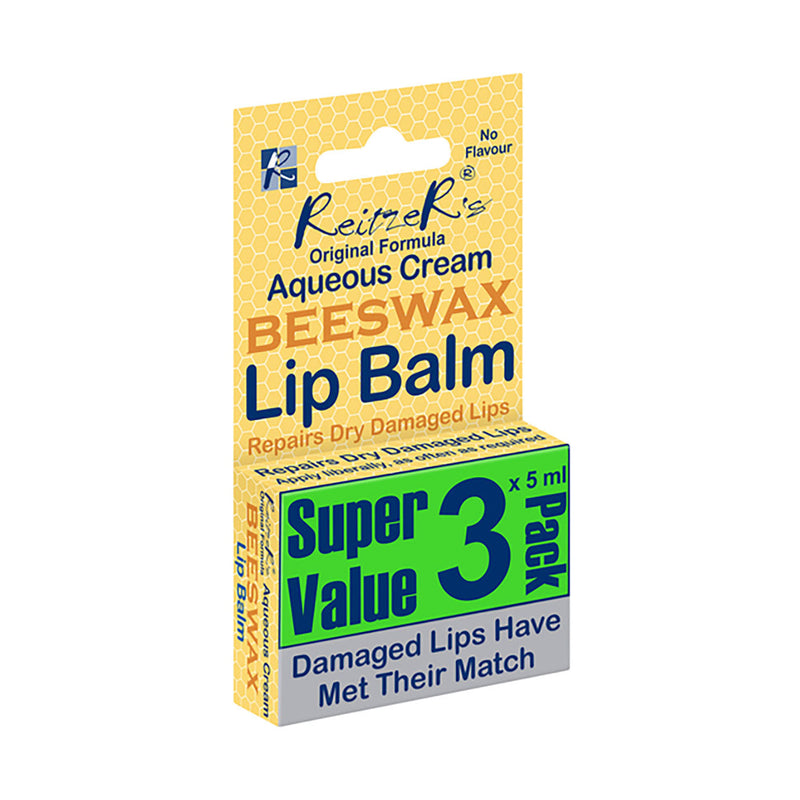 Reitzer Aqueous Beeswax Lip Balm 5ml 3 Pack