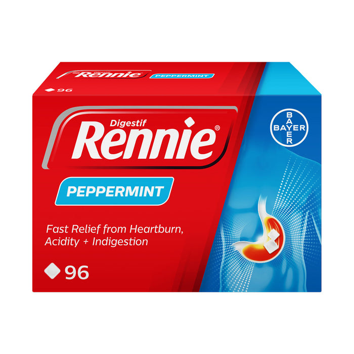 Rennie Antacid Peppermint 96 Tablets