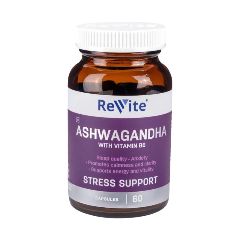 Revite Ashwagandha + B6 60 Capsules - Med365 Revite Ashwagandha + B6 60 Capsules - Med365