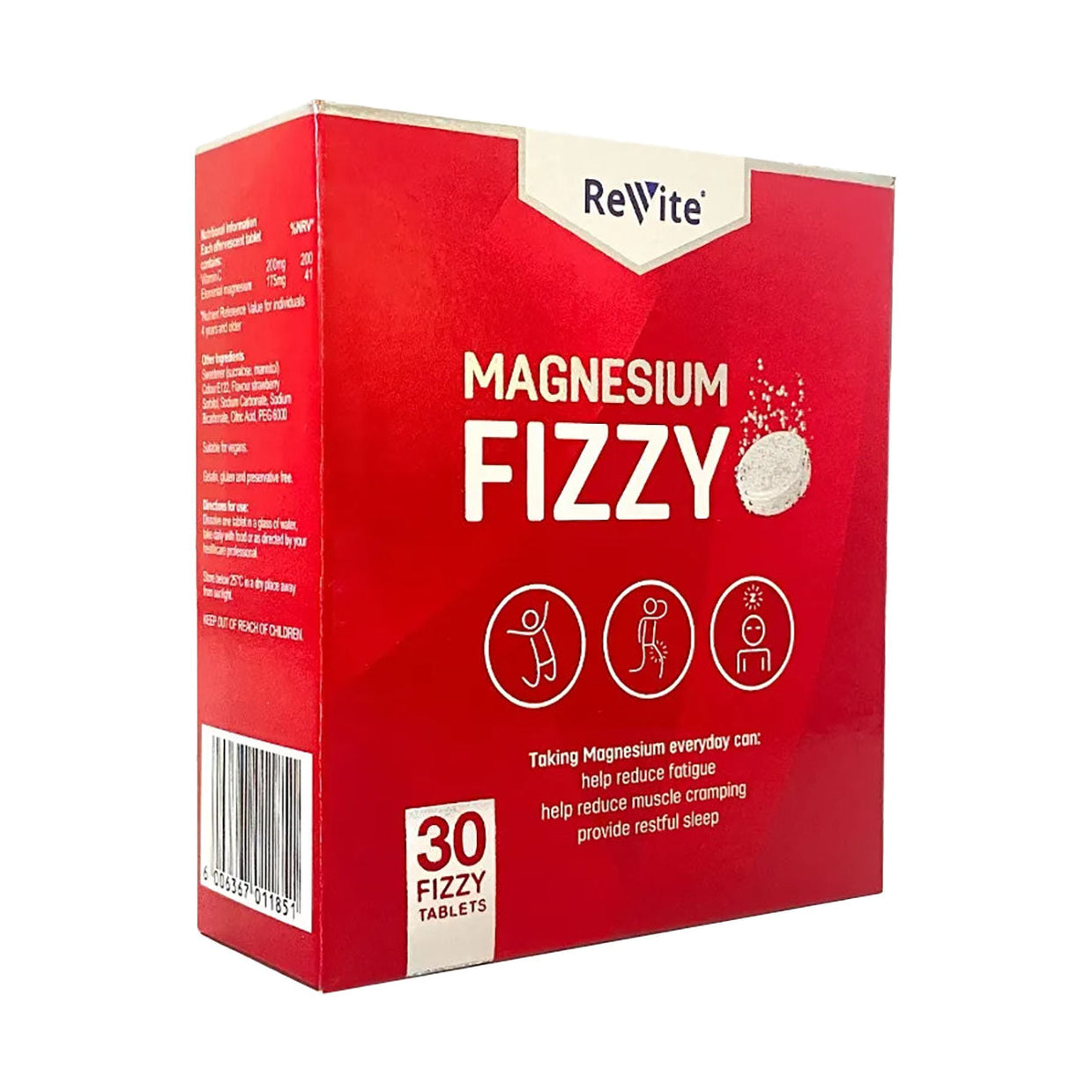 Revite Magnesium Fizzy 30 Effervescent Tablets - Med365