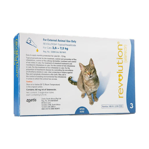 Revolution for Cats 2.6-7.5kg Blue 3 Pack