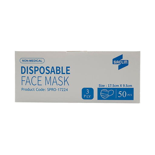 Saclin Face Mask Disposable 50 Pack