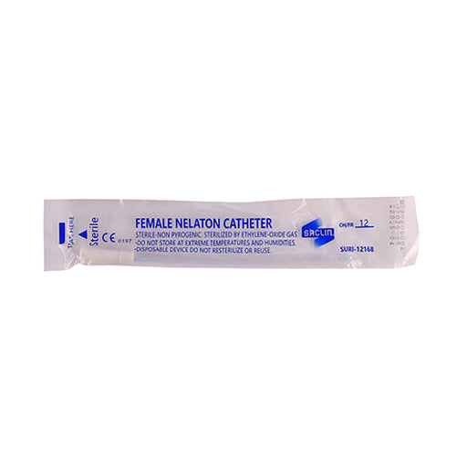 Saclin Female Nelaton Catheter 12FG 180mm Urethral 1 Unit