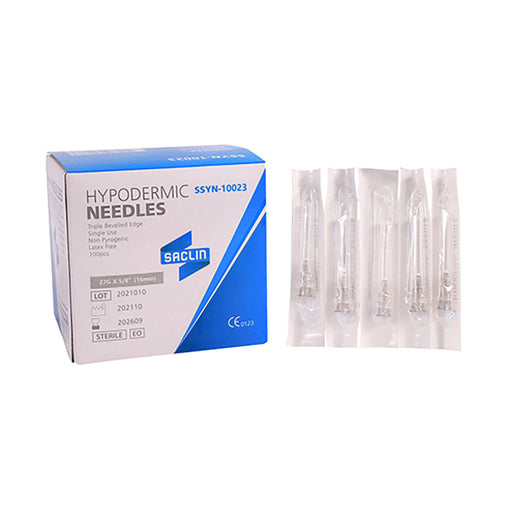 Saclin Needles 27g x 16mm Grey 100 Pack