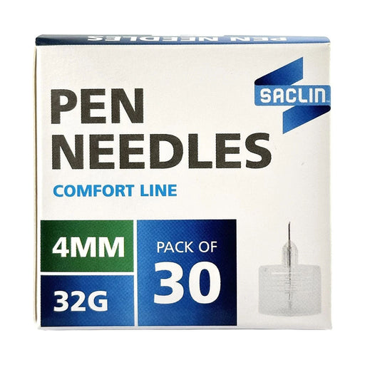 Saclin Pen Needle 32g x 4mm 30 Pack