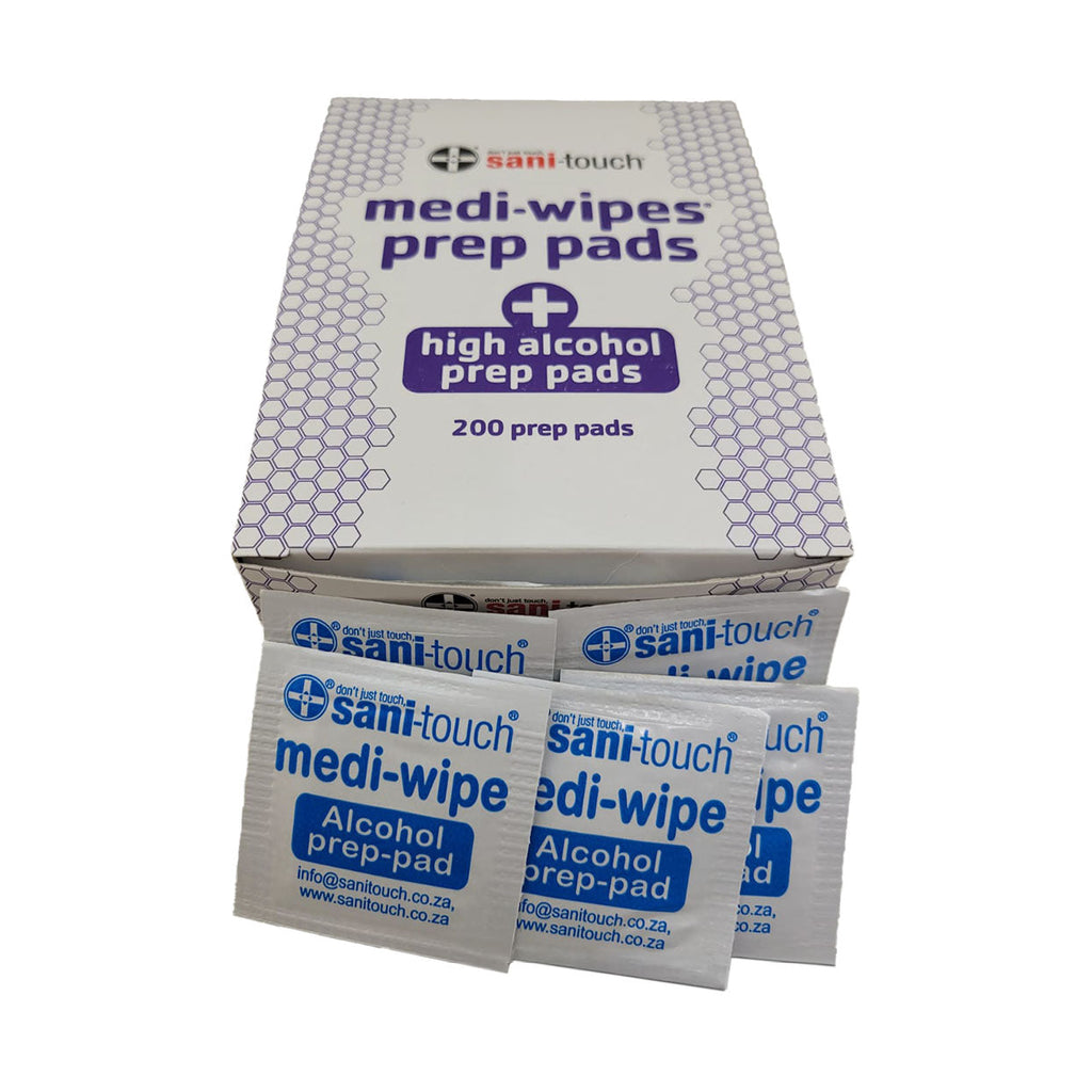 Sanitouch Alcohol Prep Pads Mediwipe 200 Pack - Med365