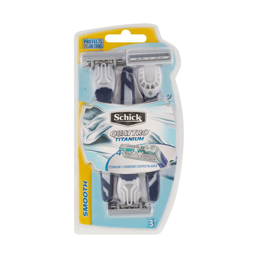 Schick Quattro Disposable Razors Men 3 Pack