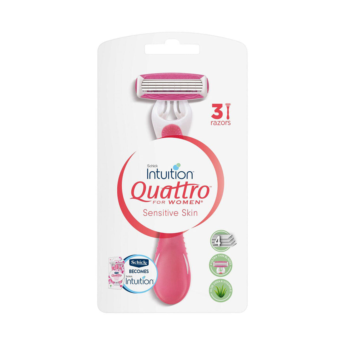 Schick Quattro Disposable Razors Women 3 Pack - Med365