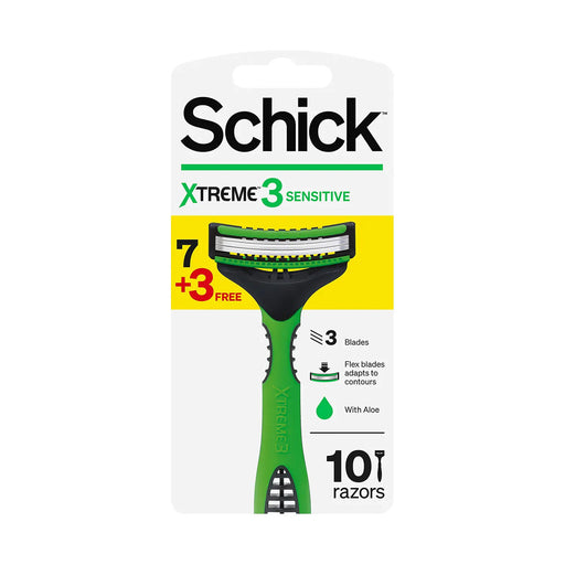 Schick Xtreme 3 Sensitive Disposable Men's Razor 10 Pack