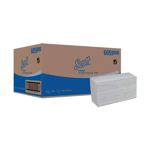 Scott Kimdri Folded Hand Towel 1 Ply Pack of 60