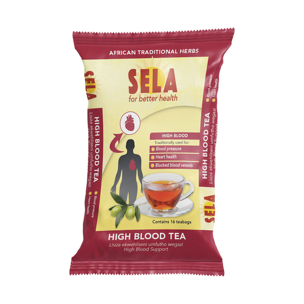 Selma Tea Sela Tea High Blood 16 Teabags - Med365
