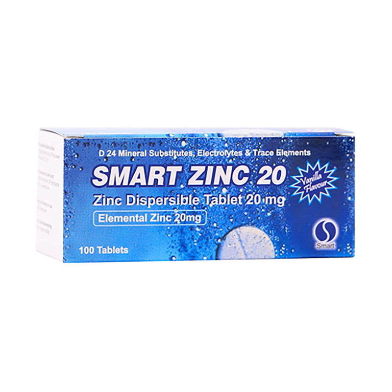 Smart Zinc 20mg 100 Dispersible Tablets