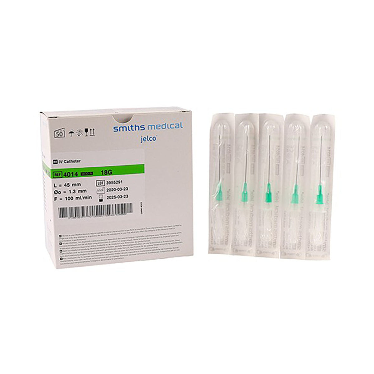 Smiths Medical Jelco Radiopaque 18g Green 50 Pack - Med365