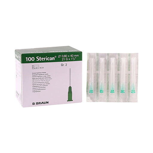 Sterican Needles 21g x 40mm Green 100 Pack