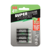 Super Power AAA Alkaline Batteries 4 Pack
